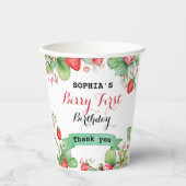 Gobelets En Papier Berry Lovely Premier anniversaire (Recto)