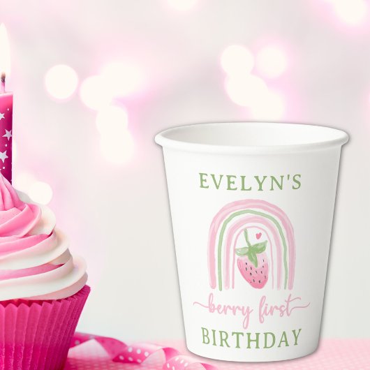 Gobelets En Papier Berry Premier anniversaire