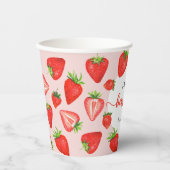 Gobelets En Papier Berry premier anniversaire Fille fraise 1er annive (Recto)