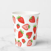 Gobelets En Papier Berry Premier anniversaire fraise 1er anniversaire (Verso)