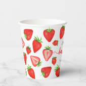 Gobelets En Papier Berry Premier anniversaire fraise 1er anniversaire (Recto)