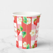 Gobelets En Papier Berry Premier anniversaire - Fraise 1ère Fille (Droite)