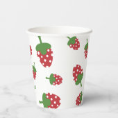 Gobelets En Papier Berry Premier anniversaire mignon Fille fraise sur (Verso)