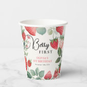 Gobelets En Papier Berry Premier Floral 1er Anniversaire (Recto)