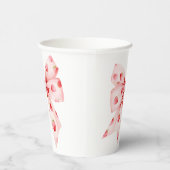 Gobelets En Papier Berry Sweet Baby shower Coquette Bow (Droite)