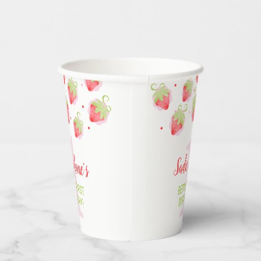 Gobelets En Papier Berry Sweet fraise Baies rouges Anniversaire (Droite)