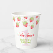 Gobelets En Papier Berry Sweet fraise Baies rouges Anniversaire (Recto)