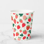 Gobelets En Papier Berry Sweet Invitation d'anniversaire (Verso)