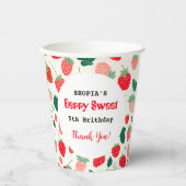 Gobelets En Papier Berry Sweet Invitation d'anniversaire (Recto)