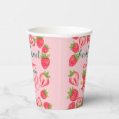 Gobelets En Papier Berry Sweet Strawberry Baby 1er anniversaire fête (Droite)