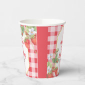 Gobelets En Papier Berry Sweet Watercolor fraise 1er anniversaire (Gauche)