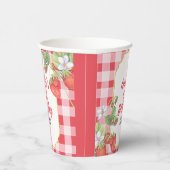 Gobelets En Papier Berry Sweet Watercolor fraise 1er anniversaire (Droite)