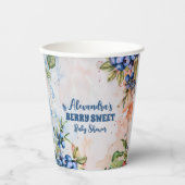 Gobelets En Papier Berry Sweet Wild Berries & Fleurs Baby shower (Recto)