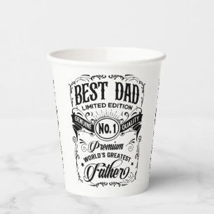 Gobelets En Papier Best Dad Limited Edition Premium Père