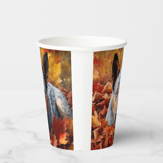 Gobelets En Papier Bétail australien en automne Feuilles automne Insp (Droite)