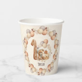 Gobelets En Papier Beurre d'automne 1er tasses de papier d'anniversai (Verso)