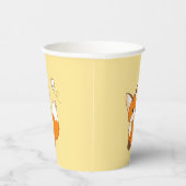 Gobelets En Papier Beurre de surveillance Little Fox sur Jaune (Droite)