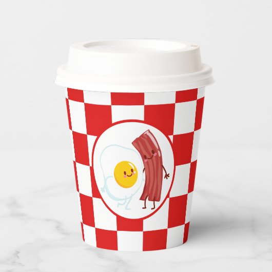 Gobelets En Papier Beurre d'oeuf mignon Petit déjeuner ou table (Recto)