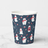 Gobelets En Papier Beurre polaire Joyeux Motif de Noël ID851 (Droite)