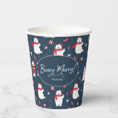 Gobelets En Papier Beurre polaire Joyeux Motif de Noël ID851 (Recto)