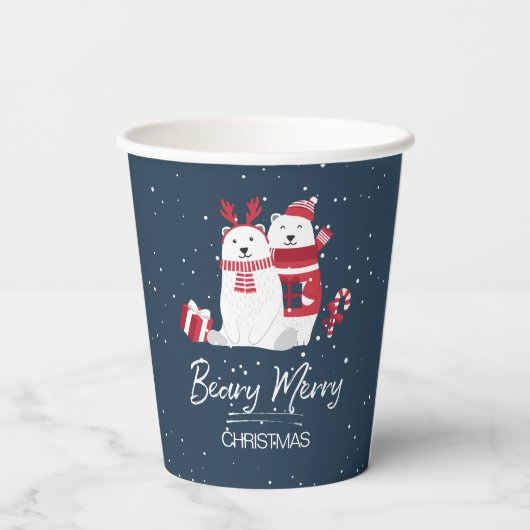 Gobelets En Papier Beurre polaire Joyeux Noël ID851 (Verso)