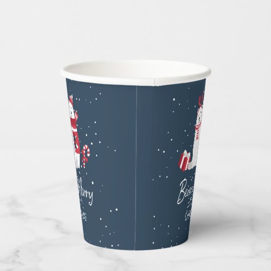 Gobelets En Papier Beurre polaire Joyeux Noël ID851 (Droite)