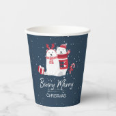 Gobelets En Papier Beurre polaire Joyeux Noël ID851 (Recto)