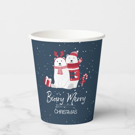 Gobelets En Papier Beurre polaire Joyeux Noël ID851 (Recto)