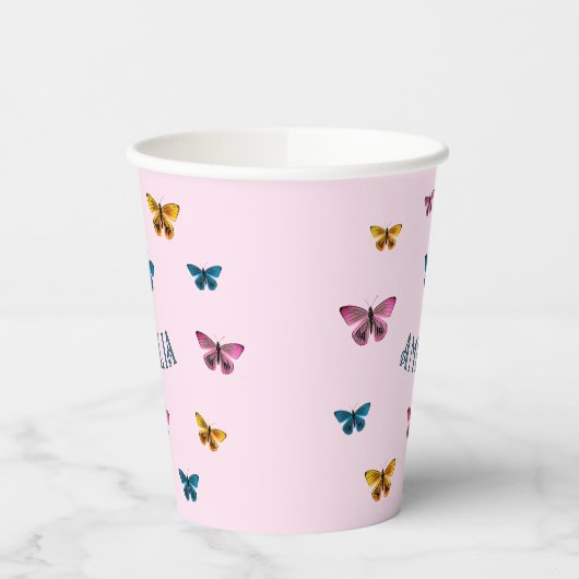 Gobelets En Papier Beurre rose mignonne Fille Anniversaire (Gauche)