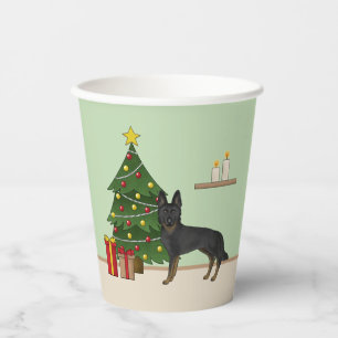 Gobelets En Papier Bi-Black Berger Allemand Sapin de Noël Festif