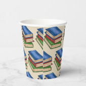 Gobelets En Papier Bibliothèque Livres Professeur Bibliothécaire Écol (Droite)