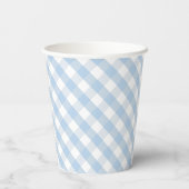 Gobelets En Papier Bibs & Ribs BBQ Rustique Bleu En vichy Baby shower (Verso)