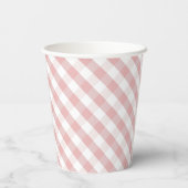 Gobelets En Papier Bibs & Ribs BBQ Rustique Rose En vichy Baby shower (Verso)