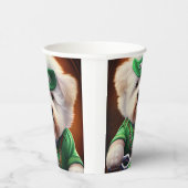 Gobelets En Papier Bichon Frisé Chien Conduite Vélo St. Patrick (Droite)