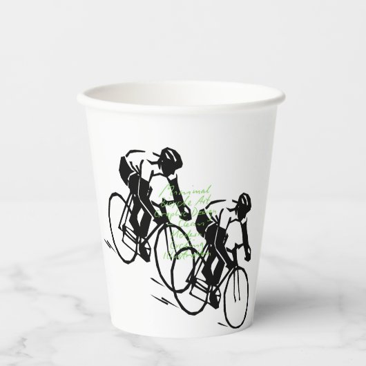 Gobelets En Papier Bicycle Riding Race (Recto)