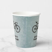 Gobelets En Papier Bicyclettes et votre texte - thème sport masculin (Droite)