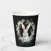 Gobelets En Papier Bienheureux Lapin Ostara Printemps Pâques (Verso)