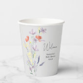 Gobelets En Papier Bienvenue fleur sauvage (Recto)