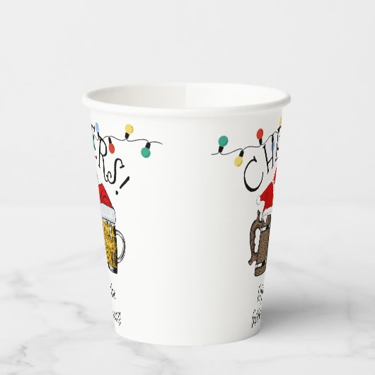 Gobelets En Papier Bière Père Noël CHEERS Noël (Gauche)