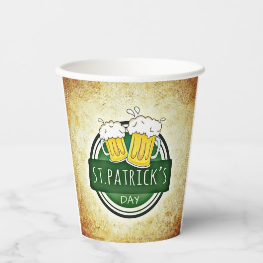 Gobelets En Papier Bières de la Saint-Patrick (Recto)