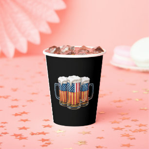 Gobelets En Papier Bières Drapeau Américain 4 juillet Merica Boire US