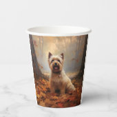 Gobelets En Papier Biewer Terrier à l'automne Leaves automne Inspire (Verso)