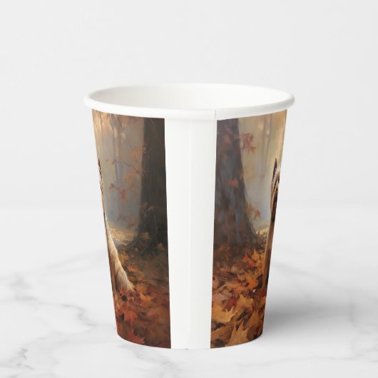 Gobelets En Papier Biewer Terrier à l'automne Leaves automne Inspire (Droite)