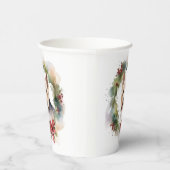 Gobelets En Papier Biewer Terrier Noël Wreath Festive Pup (Droite)