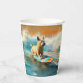 Gobelets En Papier Biewer Terrier Plage Surf Peinture (Verso)