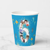 Gobelets En Papier Big 6th Under the Sea Anniversaire Photo Collage (Recto)
