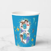 Gobelets En Papier Big 8th Under the Sea Anniversaire Photo Collage (Recto)