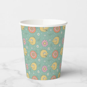 Gobelets En Papier Big Bird Good Vibes Floral Pattern