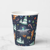 Gobelets En Papier Big Foot, Aliens, & Reindeer Christmas (Recto)