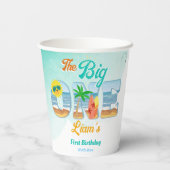 Gobelets En Papier Big One surf plage été anniversaire vaisselle (Verso)